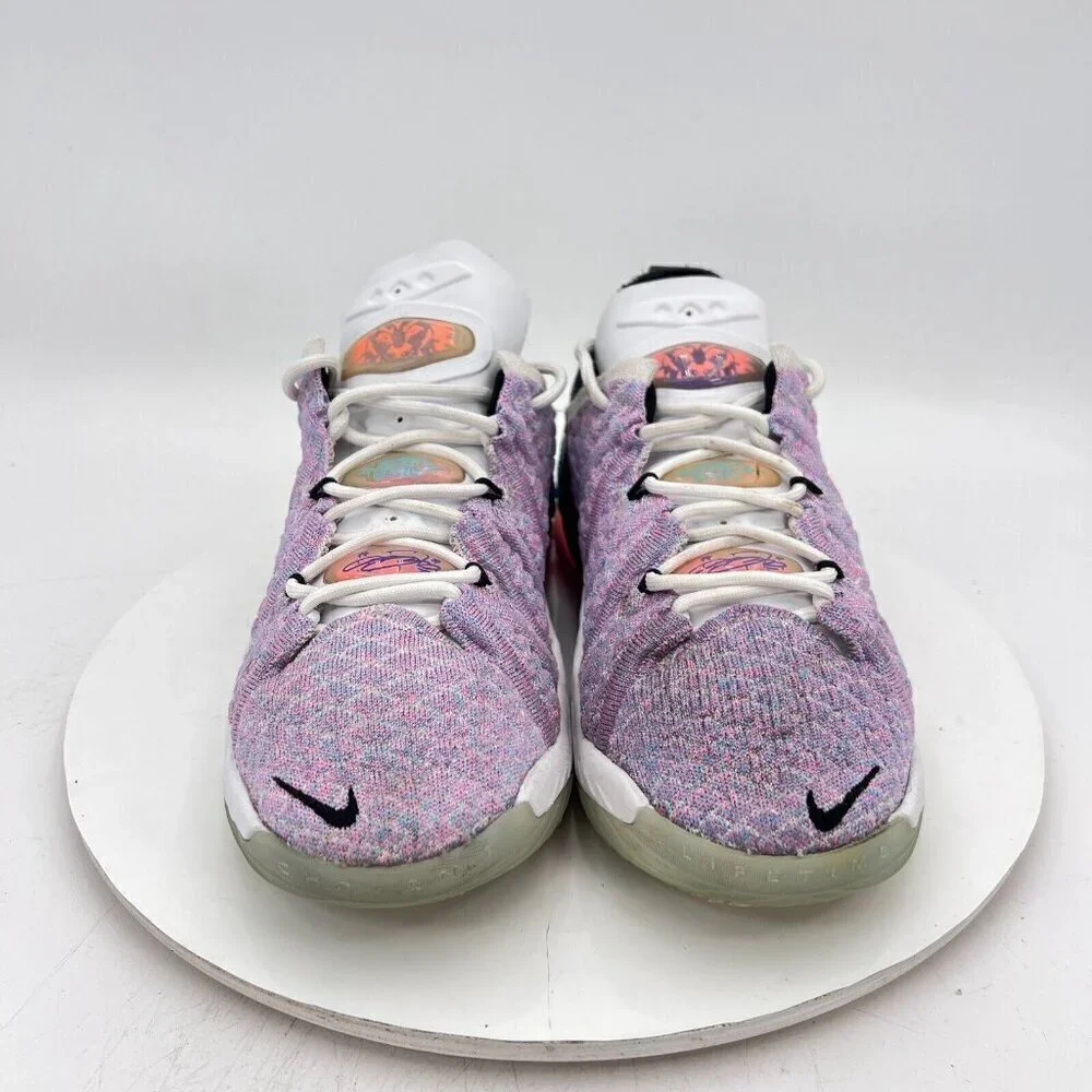 Nike LeBron 18 Youth Size 4.5Y Women 6 CW2760 900 Purple White Black Red Shoes